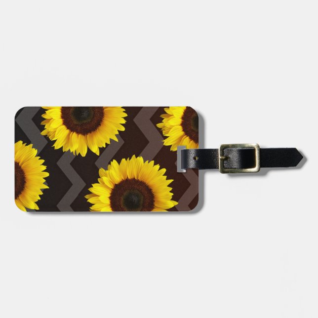 Étiquette À Bagage Tournesol Lovin (Devant horizontal)