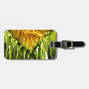 Étiquette À Bagage Tournesol rétro funky abstrait, géométrie effrayan