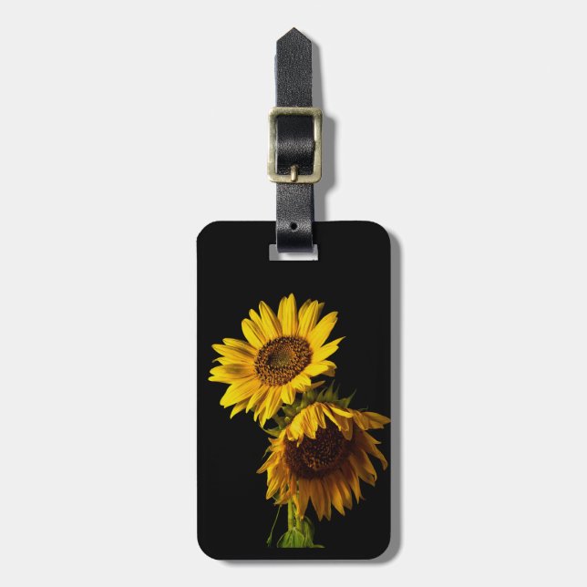 Étiquette À Bagage Tournesols  (Devant Vertical)