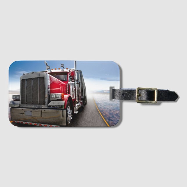 Étiquette À Bagage Tous les Trucker américains (Devant Horizontal)