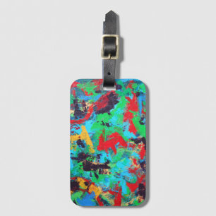 Étiquette À Bagage Traçages abstraits peints parMain