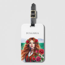 Tradition du drapeau bulgare Folklore Femme Roses