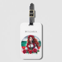 Tradition du drapeau bulgare Folklore Femme Roses 