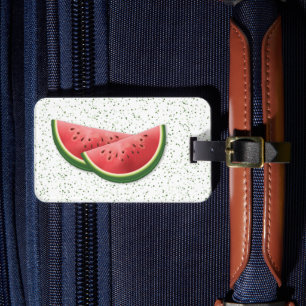 Étiquette À Bagage Tranches d'été de pastèque avec texte personnalisé