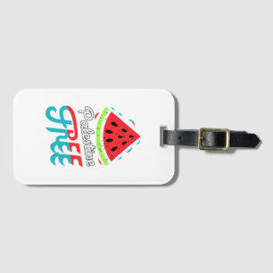 Étiquette À Bagage Tranches paisibles Watermelon Free Palestine - Sou