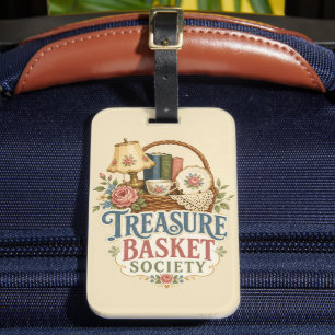 Étiquette À Bagage Trésor Corbeille Société Cottagecore