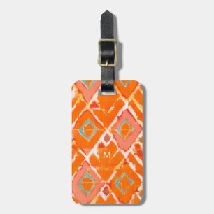 Étiquette À Bagage Tribal Orange II
