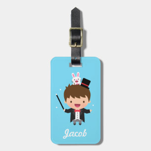 Étiquette À Bagage Trick de Magicien Mignon Lapin Magique Pour Enfant