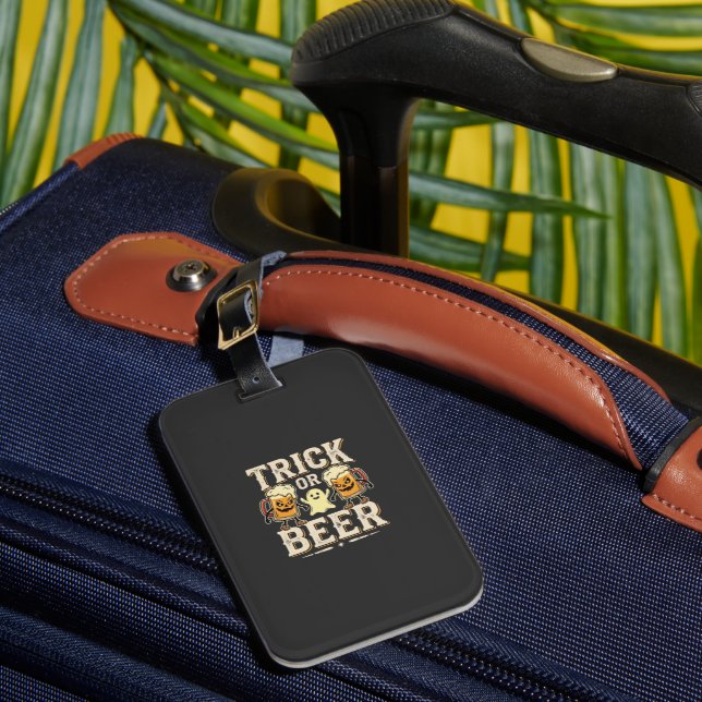 Étiquette À Bagage Trick or Beer Halloween Beer Design_1 (Insitu Rectoal 1)