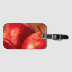 Étiquette À Bagage Trois pommes rouges