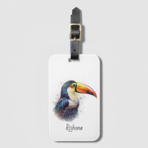 Étiquette À Bagage Tropical Splendor Toucan, personnalisé
