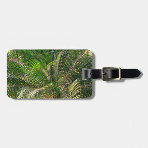 Étiquette À Bagage Tropique des contours de palmiers clairs du couche
