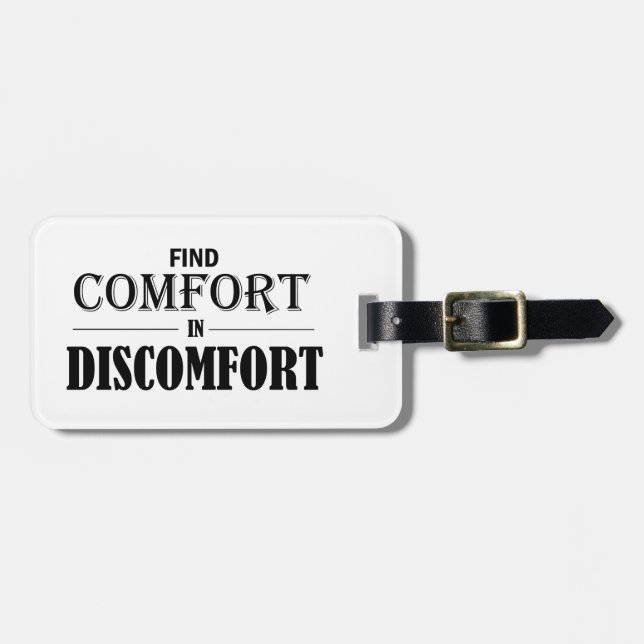 Étiquette À Bagage Trouver le confort dans l'inconfort (Devant horizontal)