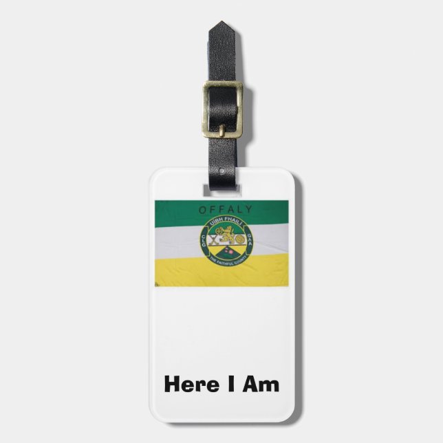 Étiquette À Bagage Trouvez Mon Bagage Personnalisé Offaly Comté Numér (Devant Vertical)
