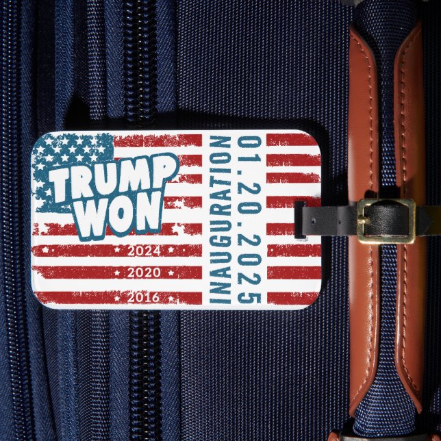 Étiquette À Bagage Trump a gagné 2024 (Insitu Rectoal 4)