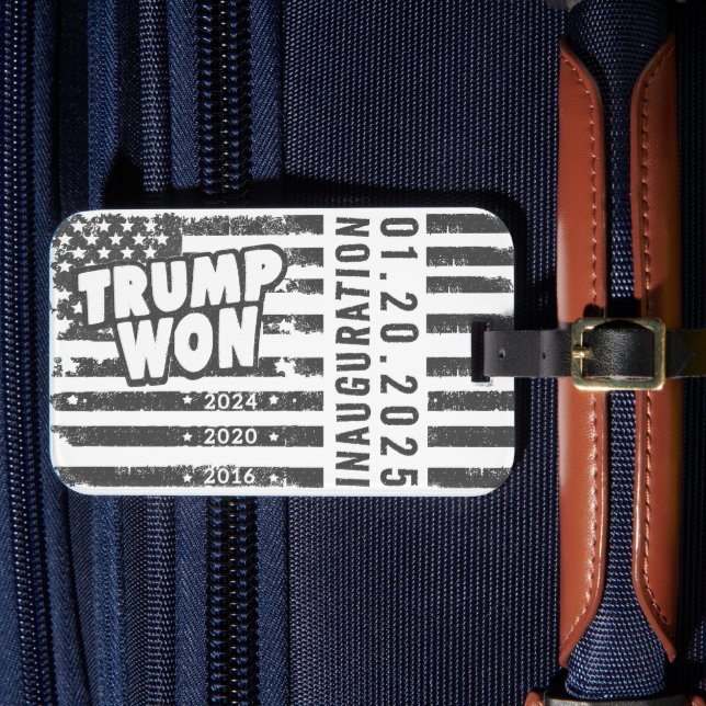 Étiquette À Bagage Trump a gagné 2024 (Insitu Rectoal 4)