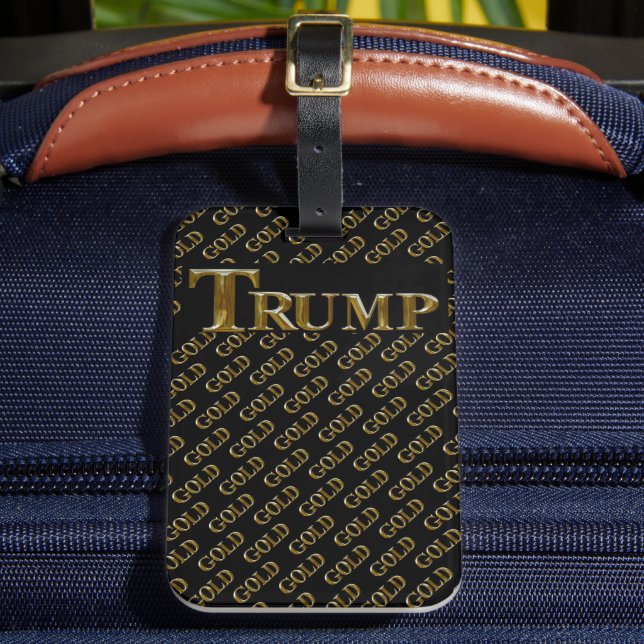 ÉTIQUETTE À BAGAGE TRUMP ÉTATS-UNIS  OR  (Insitu Rectoal 2)