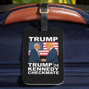 Étiquette À Bagage Trump Kennedy Checkmate 2024 Vote Trump Kennedy