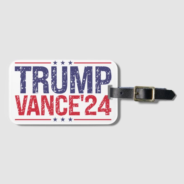 Étiquette À Bagage Trump Vance 2024 (Devant Horizontal)