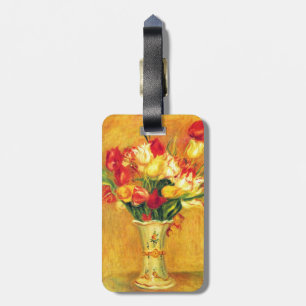 Étiquette À Bagage Tulipes de Pierre Renoir, Impressionnisme Vintage