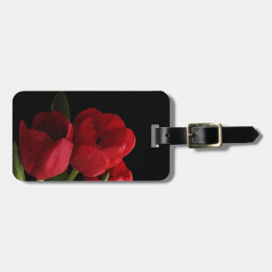 Étiquette À Bagage Tulipes rouges