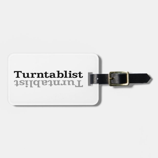 Étiquette À Bagage Turnstitut ʇ sılqɐ ʇ ud n (Devant horizontal)