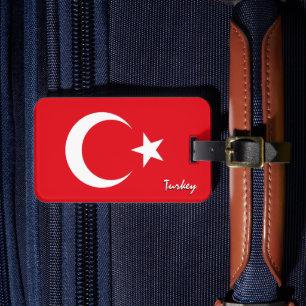 Étiquette À Bagage Turquie Bagages Tags, Drapeau patriotique turc