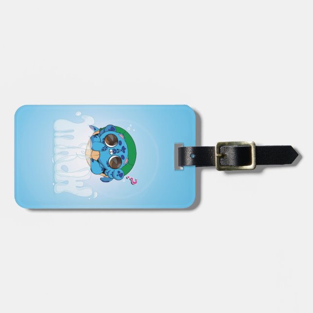 Étiquette À Bagage Turtlecat Graffiti Bubble's Mrow? (Devant horizontal)