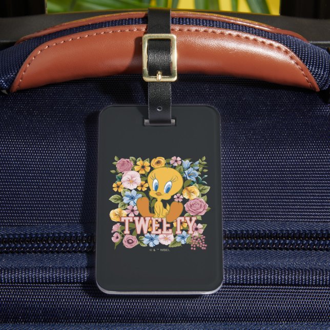 Étiquette À Bagage TWEETY™ Broderie Florale Graphique (Insitu Rectoal 2)