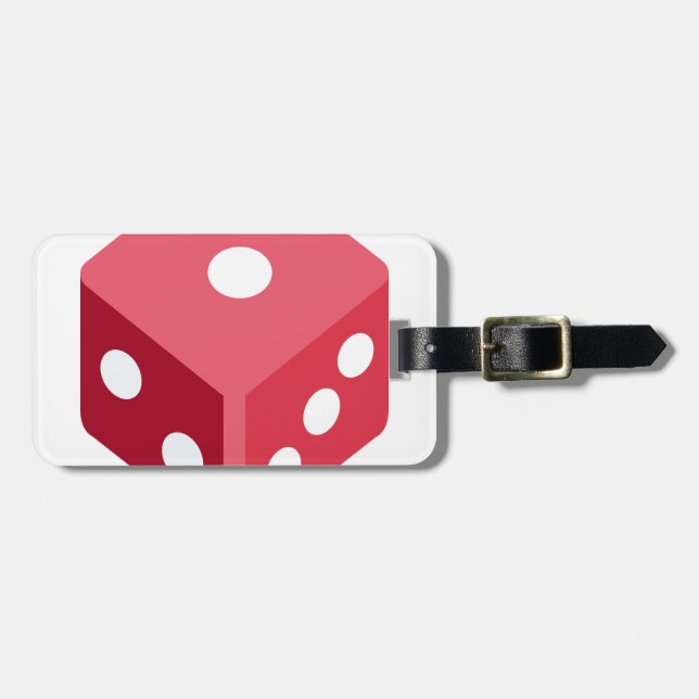 Étiquette À Bagage Twitter emoji - Red dice (Devant horizontal)