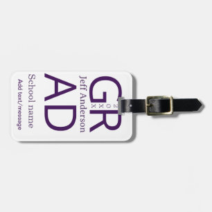 Étiquette À Bagage Typographie de diplôme moderne simple minimale c