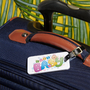 Étiquette À Bagage Typographie de lettres bulles colorées de bébé mig