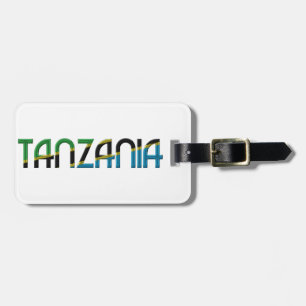 Étiquette À Bagage Typographie des couleurs du drapeau de Tanzanie