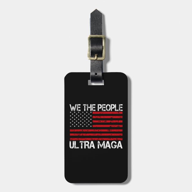 Étiquette À Bagage Ultra Maga Pro Trump 2024 Drôle Républicain (Devant Vertical)