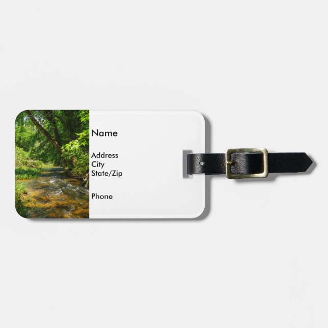 Étiquette À Bagage Un Country Creek (Devant horizontal)