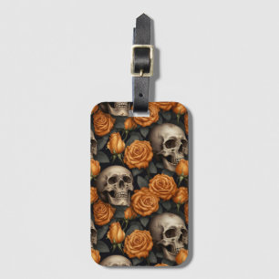 Étiquette À Bagage Un design de la série Crâne et Roses 11