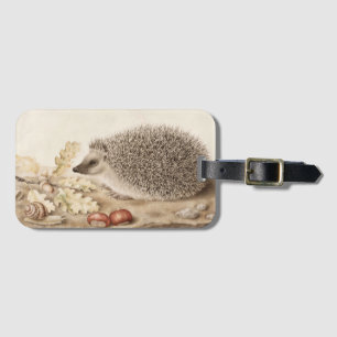 Étiquette À Bagage Un hérisson dans un paysage par Giovanna Garzoni
