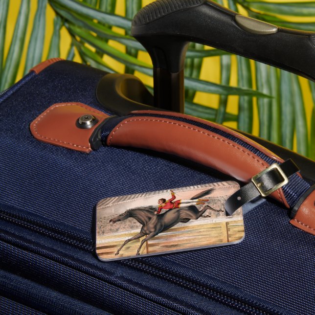 Étiquette À Bagage Un Interprète De Cirque À Cheval De Voûte (Insitu Rectoal 3)