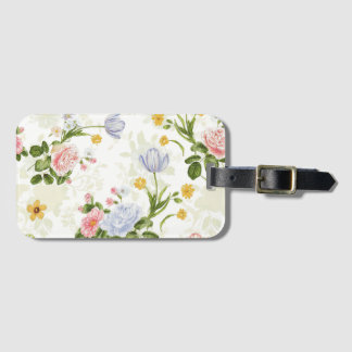 Étiquette À Bagage Un joli motif floral