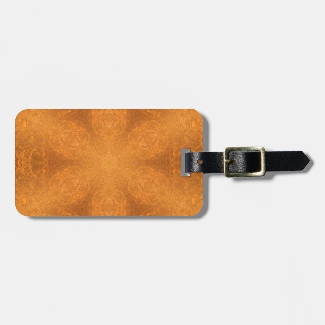 Étiquette À Bagage Un kaléidoscope d'une étoile orange brûlée (Devant horizontal)
