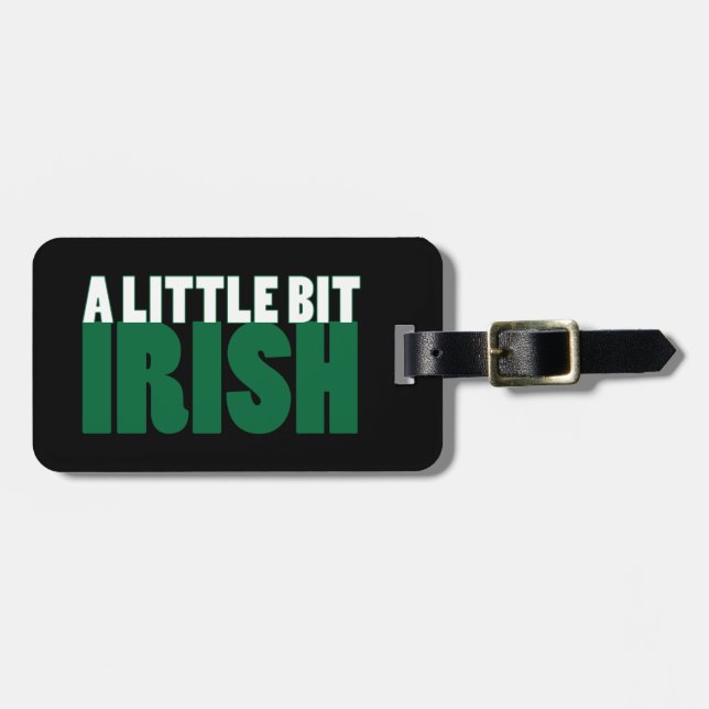 Étiquette À Bagage Un Peu De Noir Irlandais (Devant horizontal)