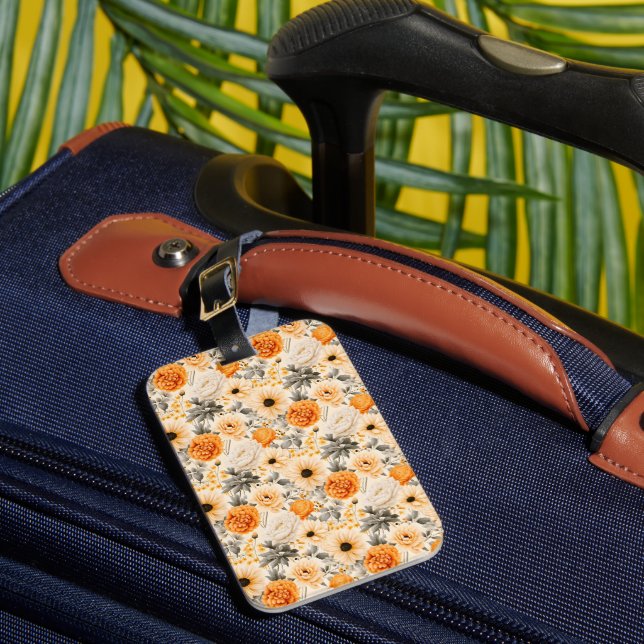 Étiquette À Bagage Une conception de la série florale d'automne 1 (Insitu Rectoal 1)
