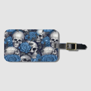 Étiquette À Bagage Une série de crânes et de roses Design 12