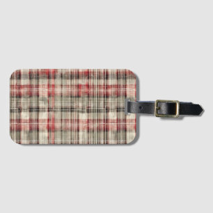 Étiquette À Bagage Une série de dessins floraux tartan de Noël #2