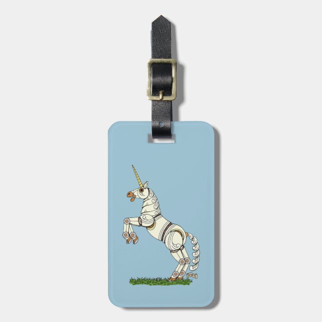 Étiquette À Bagage Unicorne mécanique (Devant Vertical)