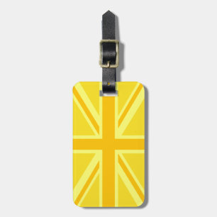 Étiquette À Bagage Union Jack jaune vif