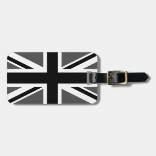 Étiquette À Bagage Union Jack noire et grise