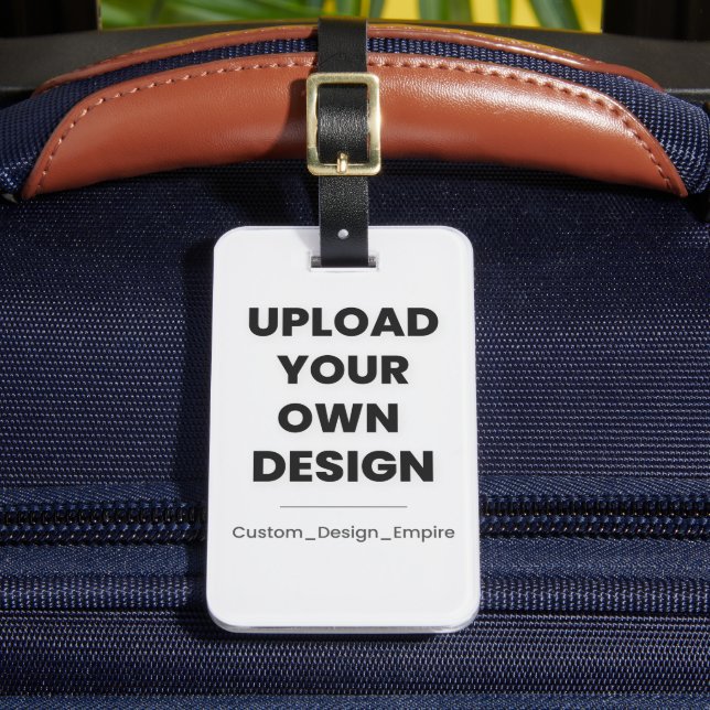Étiquette À Bagage Upload Your Own Design Here | Custom Template (Insitu Rectoal 2)