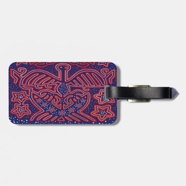 Étiquette À Bagage USA Eagle Democratic Patriot (Dos horizontal)