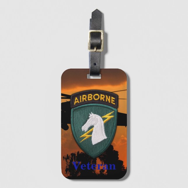 Étiquette À Bagage USASOC 1er opérations spéciales SOCOM vétérans pat (Devant Vertical)